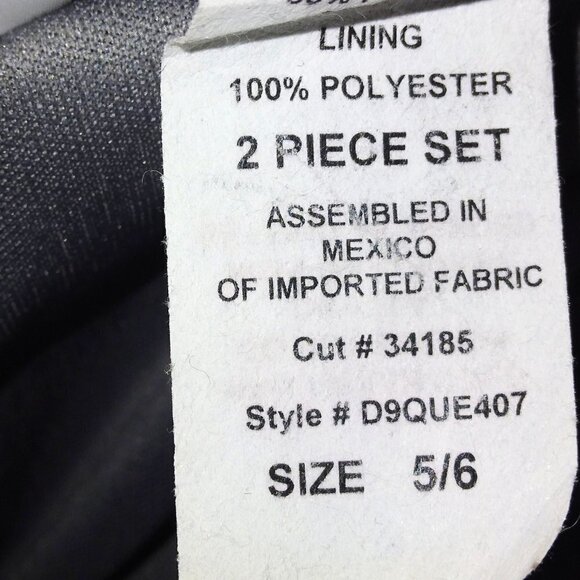 ALEX & SOPHIA FORMAL BLACK HALTER TOP & LONG GRAY GOLDMETAL SKIRT 2-PIECE SET - Picture 8 of 8